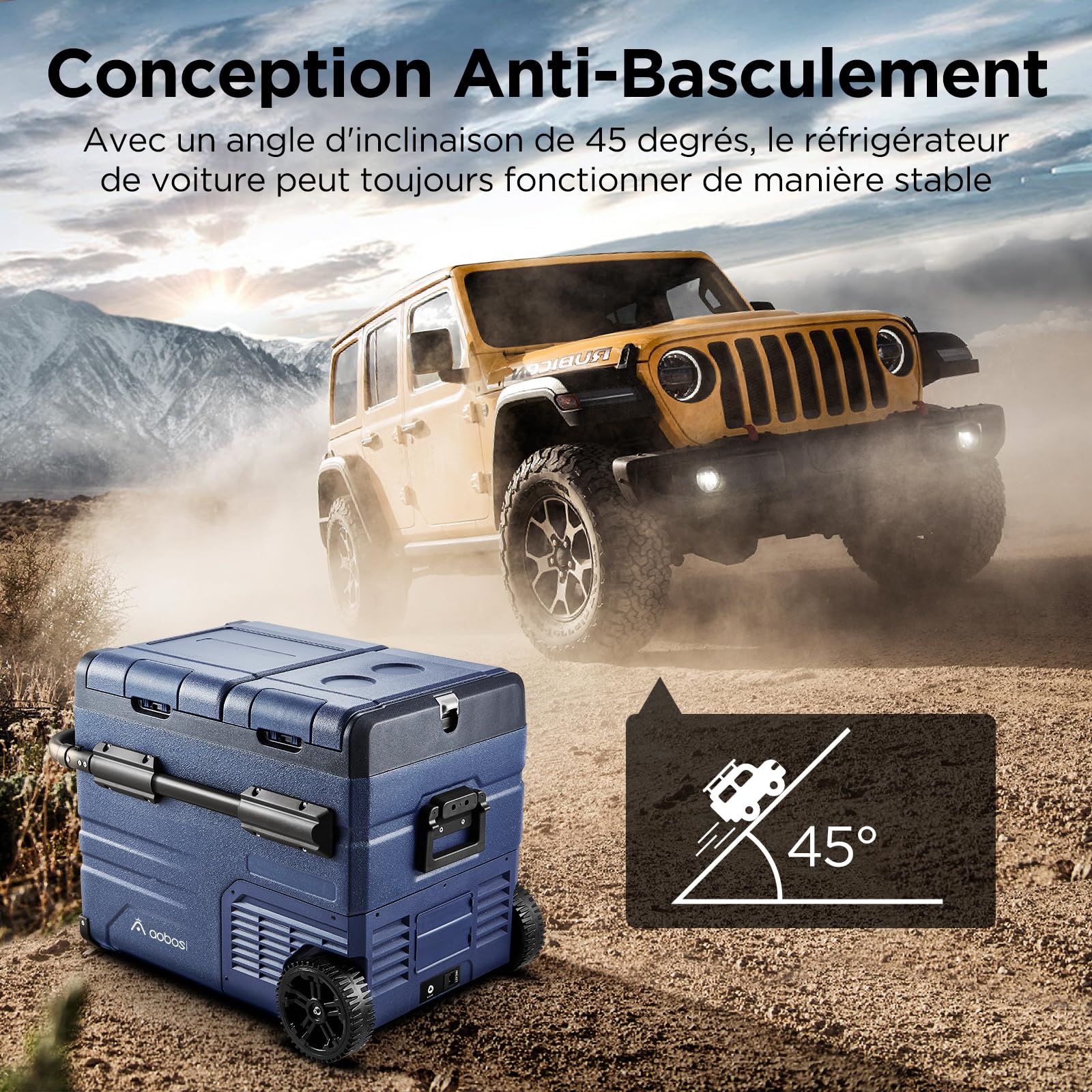 AAOBOSI Glacière compresseur double zone 12/24/230 V