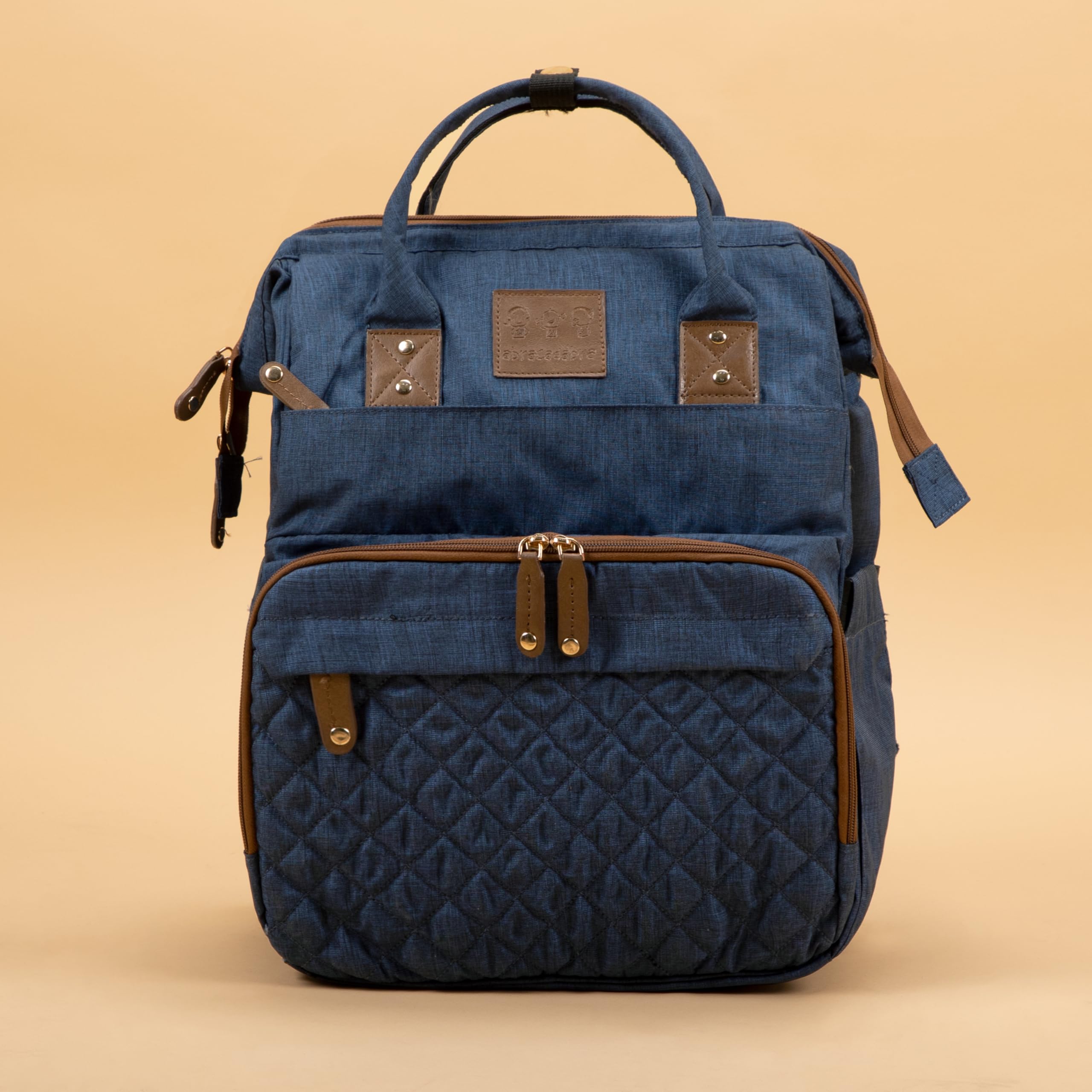 abracadabra Diaper Bag with Changing Station For Mother, Maternity Bag for Newborn Baby, Waterproof and Multipurpose, (38 x 28 x 22 cm) - Blue-image-17