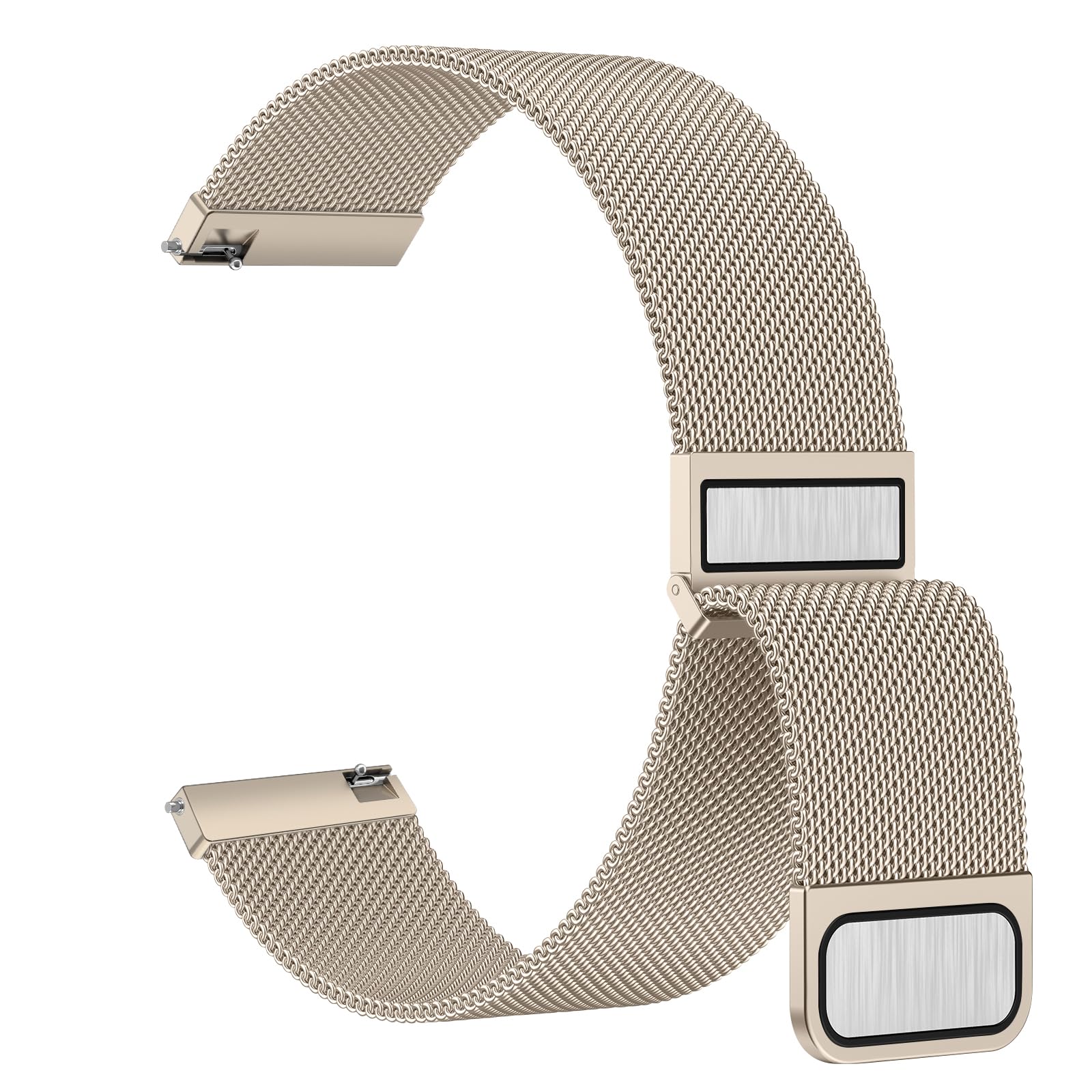 Tobfit Metal Strap for Xiaomi Redmi Watch 5 Active/Redmi Watch 5 Lite Strap, Breathable Stainless Steel Mesh Loop Adjustable Wristband Replacement Band with Enhanced Magnet(Champagne)