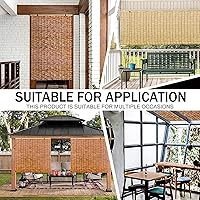 Vista 4 de Persianas enrollables, cortinas enrollables de bambú retro, impermeables, cortinas de bambú para ventanas, para privacidad en interiores