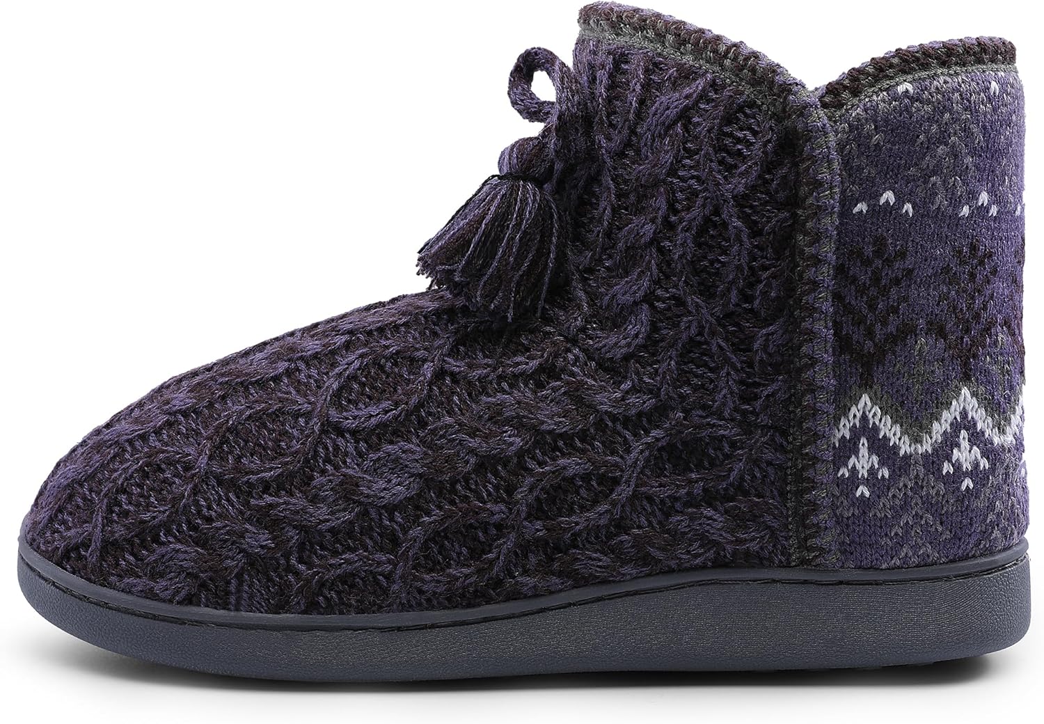 Womens Slippers Winter Warm House Shoes Knitted Fleece Faux Fur Lining Bootie slipper - Image 2