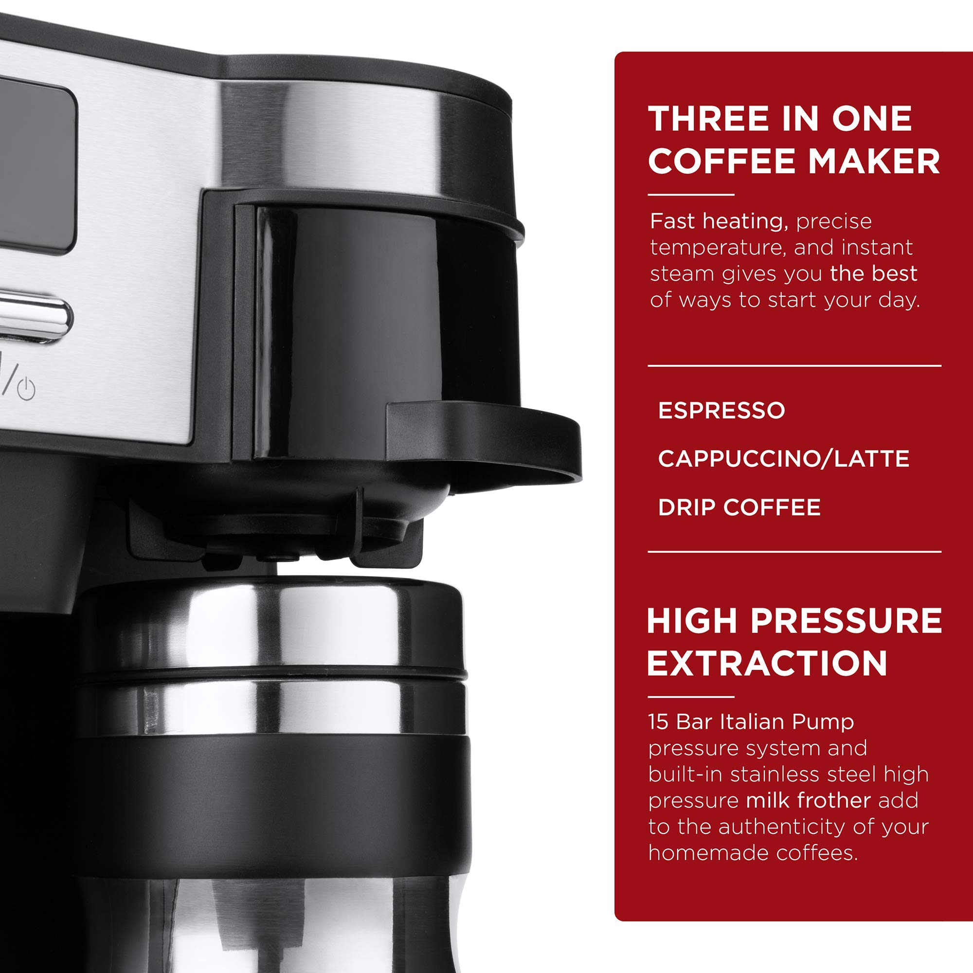 Best Choice Products 3in1 15Bar Espresso, Drip Coffee, and Cappuccino Latte Maker Machine w