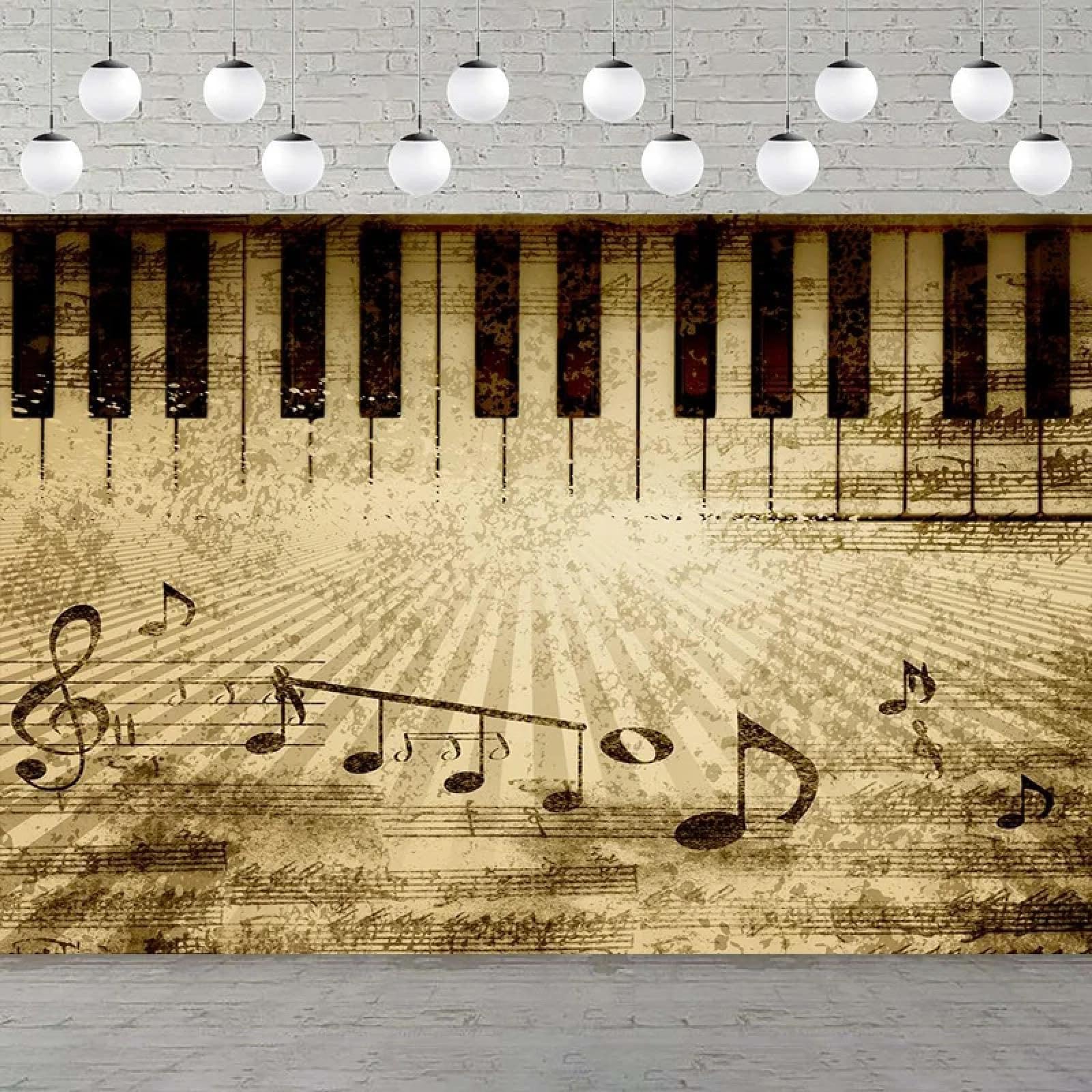 Fotografia Sfondo Note musicali Poster Pianoforte Chiave Musica Festa Decorazione d'interni Sfondo Ritratto Shooting Banner