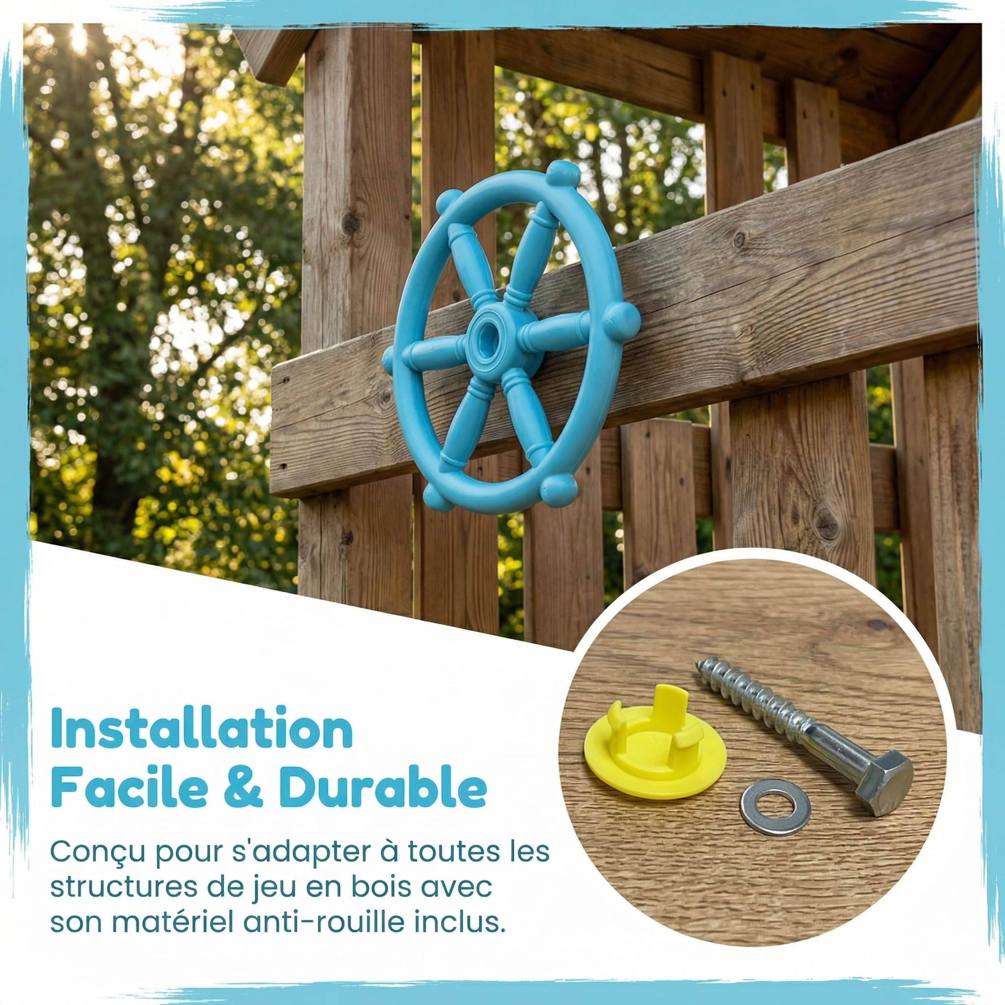 Milaget Jouet Volant de Bateau Pirate Accessoires de Terrain de Jeu pour Parc Jardin Enfants
