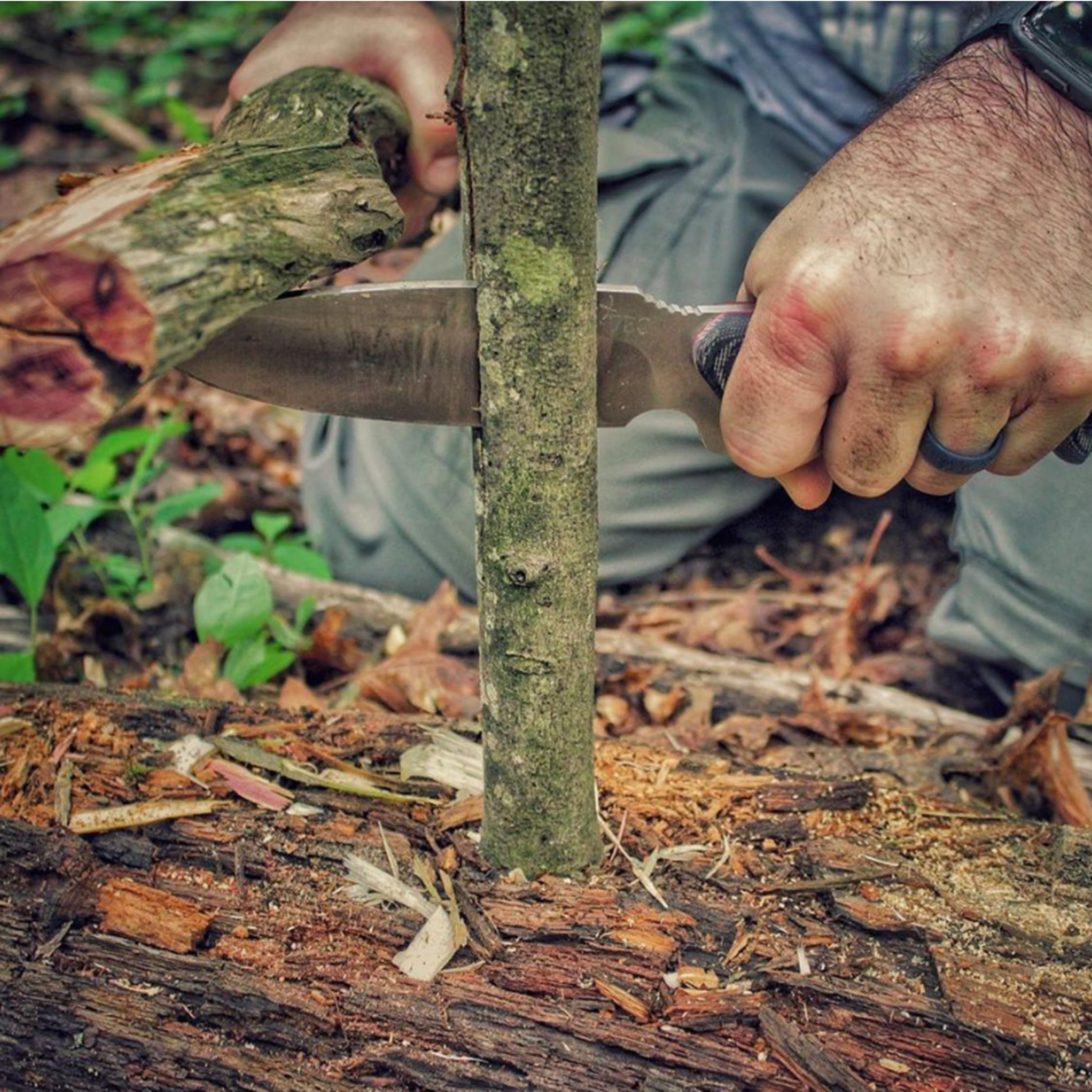JEO-TEC Nº15 Outdoor Camping Gürtelmesser Jagdmesser Überlebensmesser Survival Bushcraft Messer - Deutsche Stahl BÖHLER N690C - Lederscheide Feuerstahl Messerschärfer