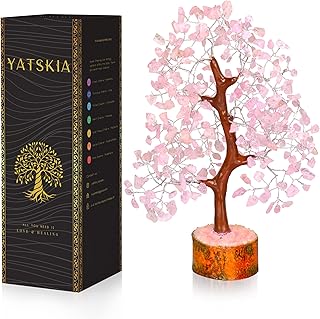 Sponsored Ad - YATSKIA Rose Quartz Tree, Quartz Desk, Feng Shui Decor, Healing Crystal Decor, Feng Shui Money Tree, Premiu...