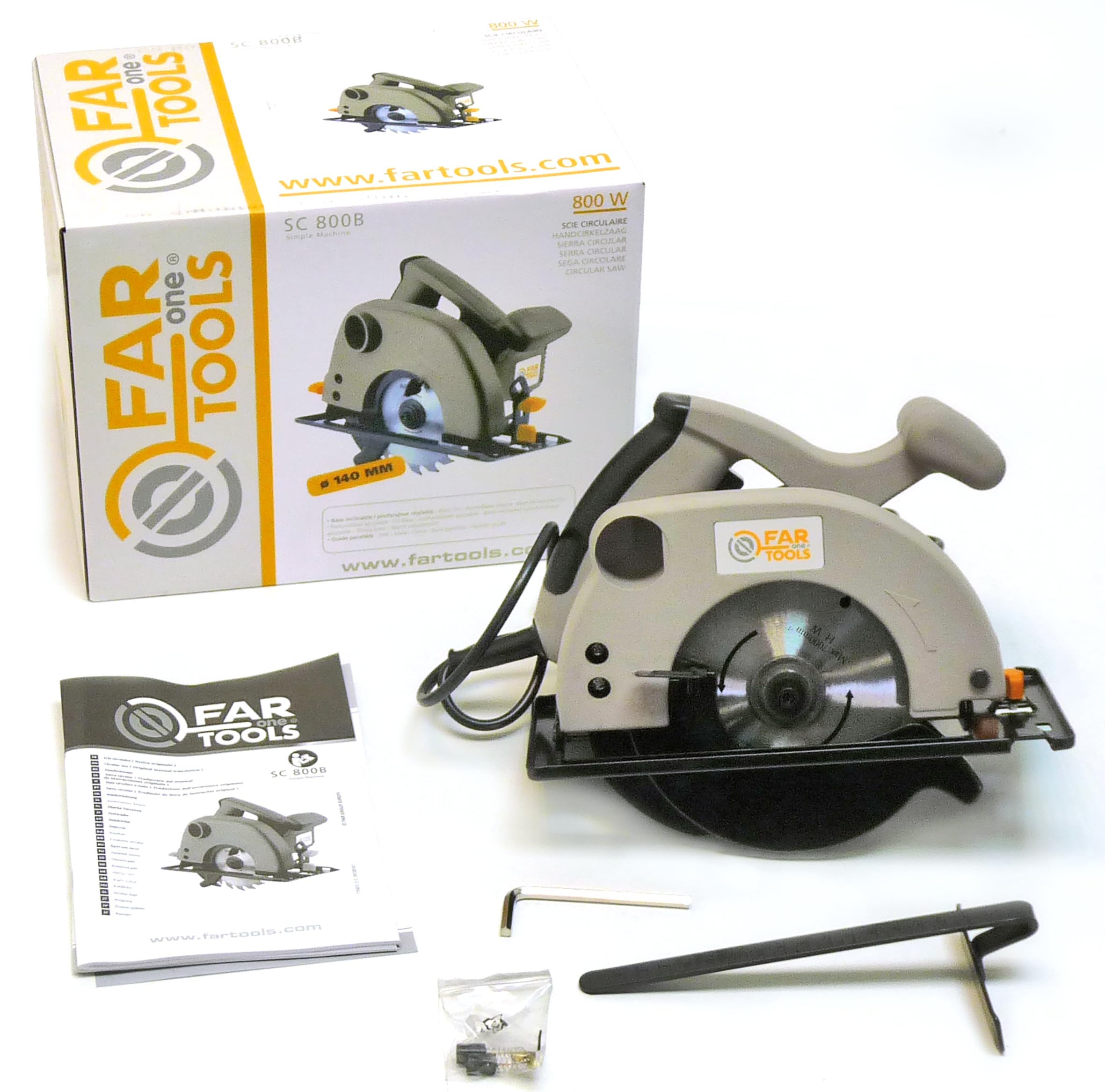 Fartools 115431 Sega Circolare Sc 800B, 230 V, Grigio