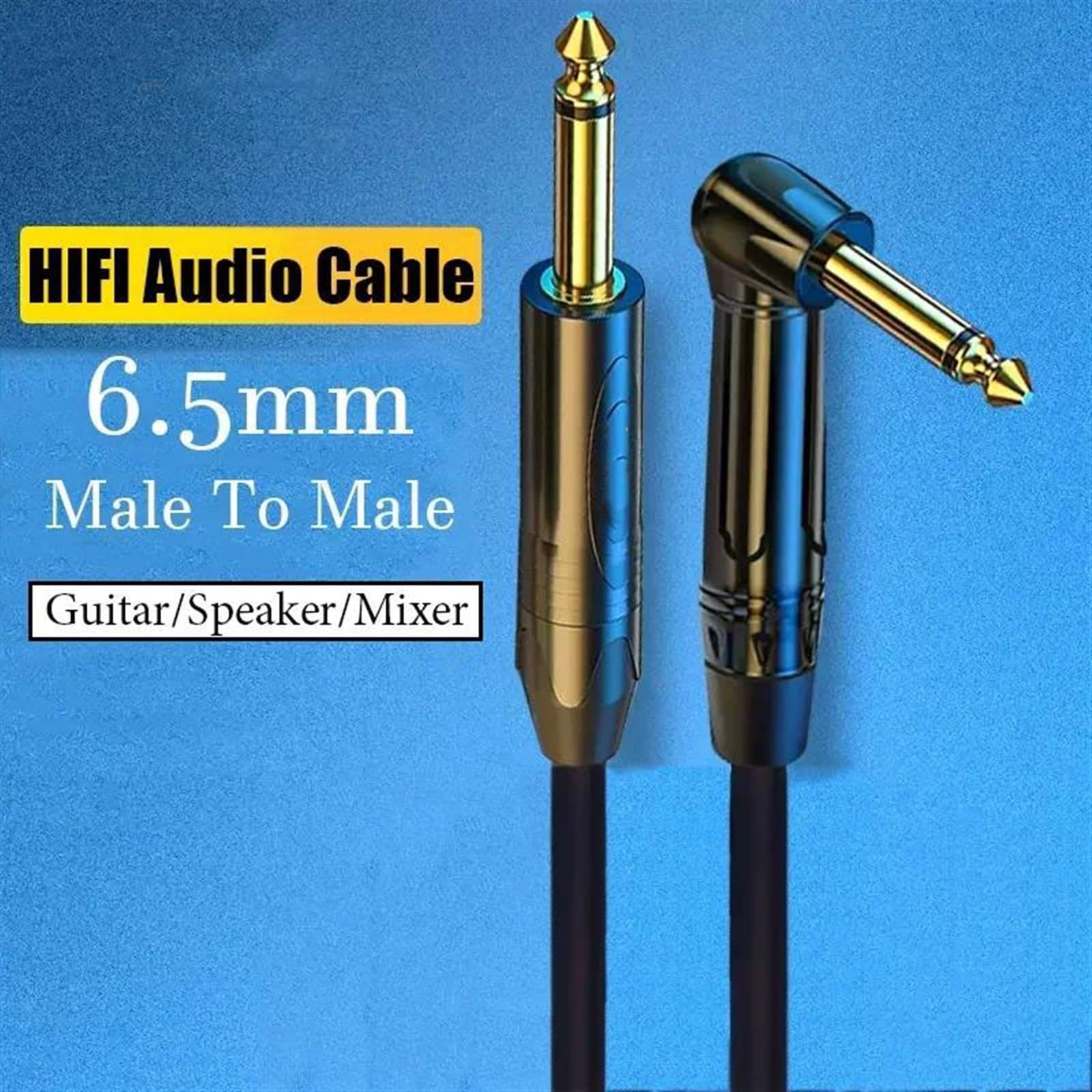 6,5 Mm Do 6,5 Mm Kabel Kolanko Męskie Do Męskiego 6,35 Mm Kable Wzmacniacz Mikrofonowy Profesjonalny Kabel Gitarowy(3TS l-L,10m)
