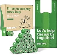 DeoDoo Dog Poop Bags with Handles - Extra Large Leak-Proof Unscented 240ct Refill Rolls for Big Dogs & Cats Litter