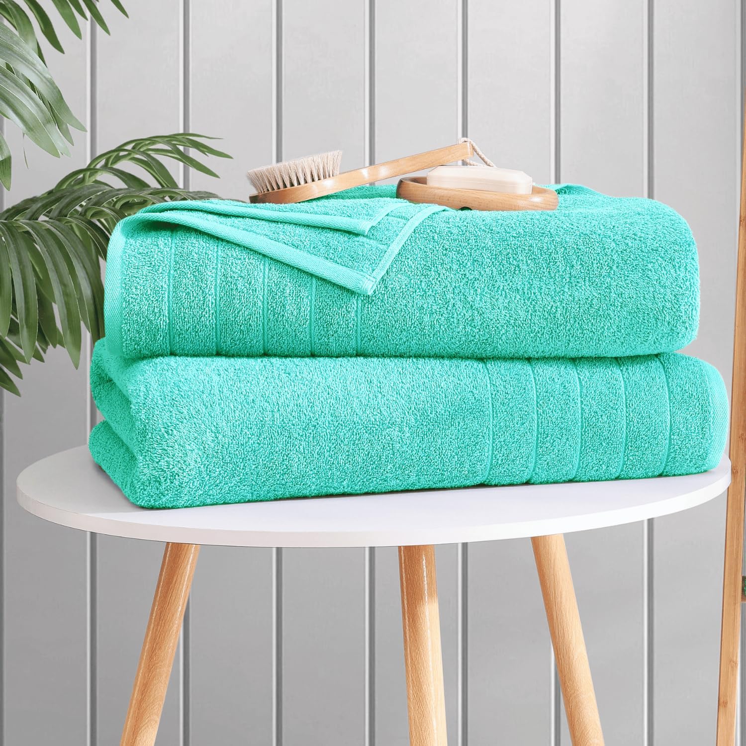 Aqua Sky Cotton Bath Towel Set - 2 Piece, Quick Dry