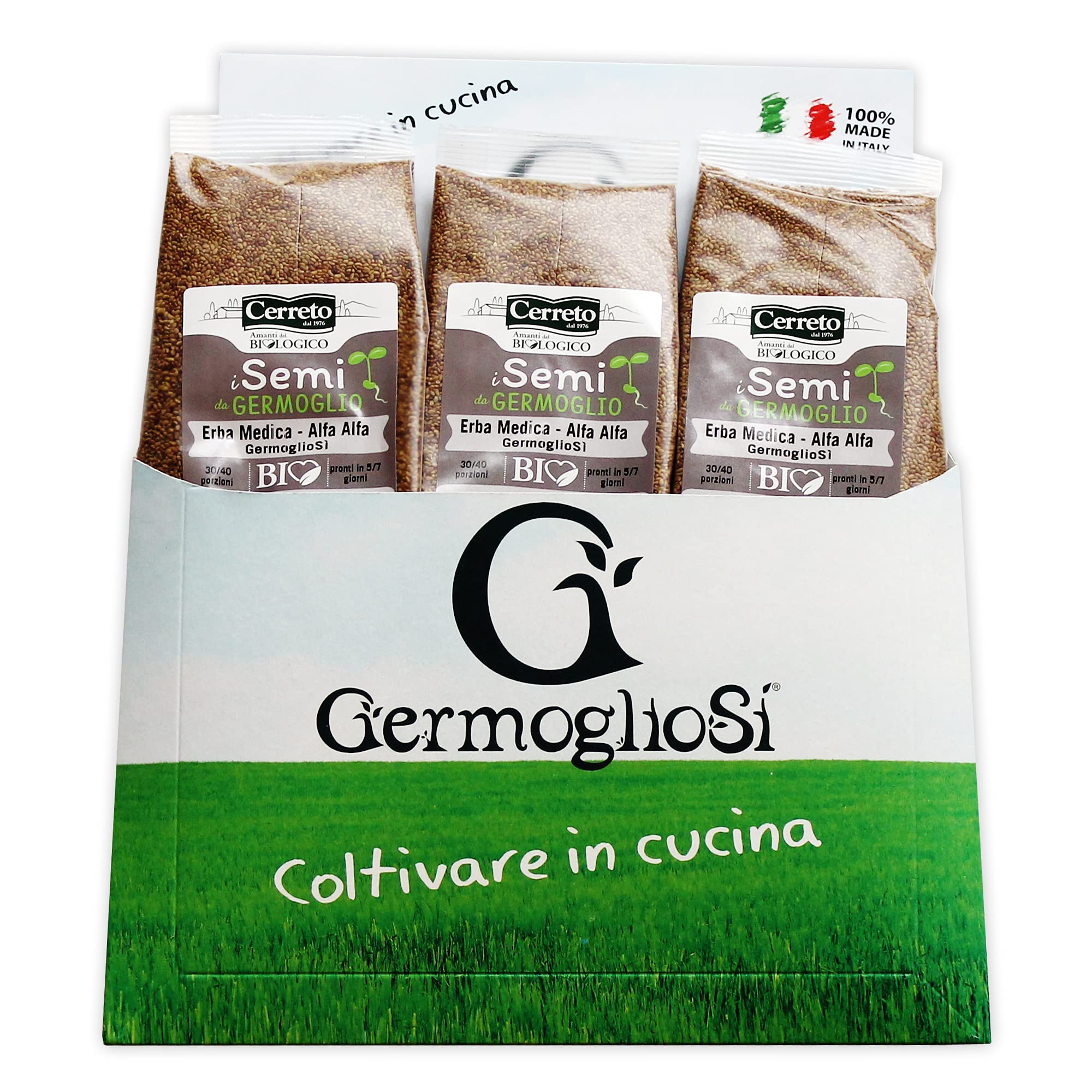 Semi da germoglio TRIS PACK ALFA ALFA nr. 3 confezioni da 190 gr l'una