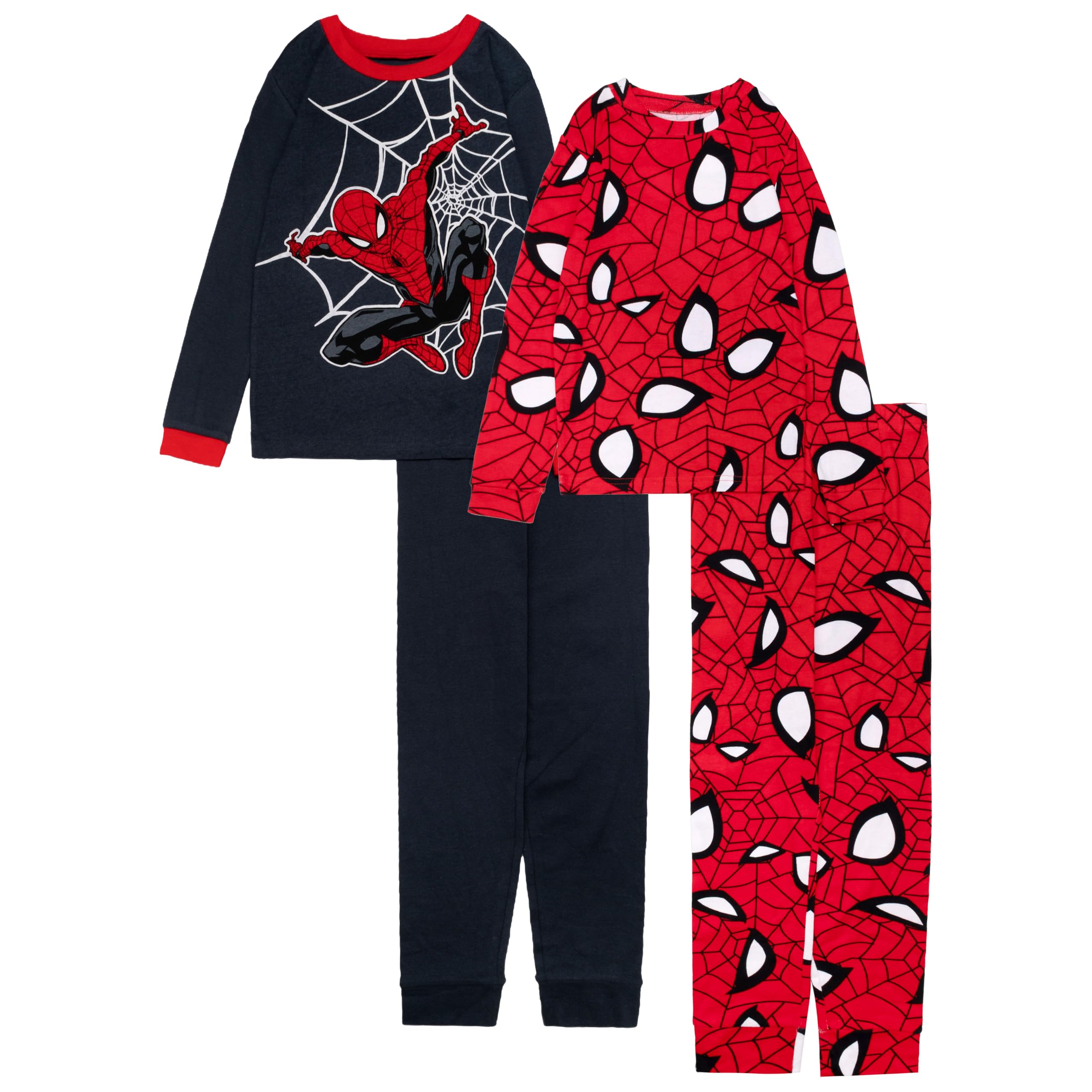 Marvel Pidżama — zestaw Chłopcy 4-piece Snug-fit Cotton Superhero Pajama Set, Soft & Cute for Kids