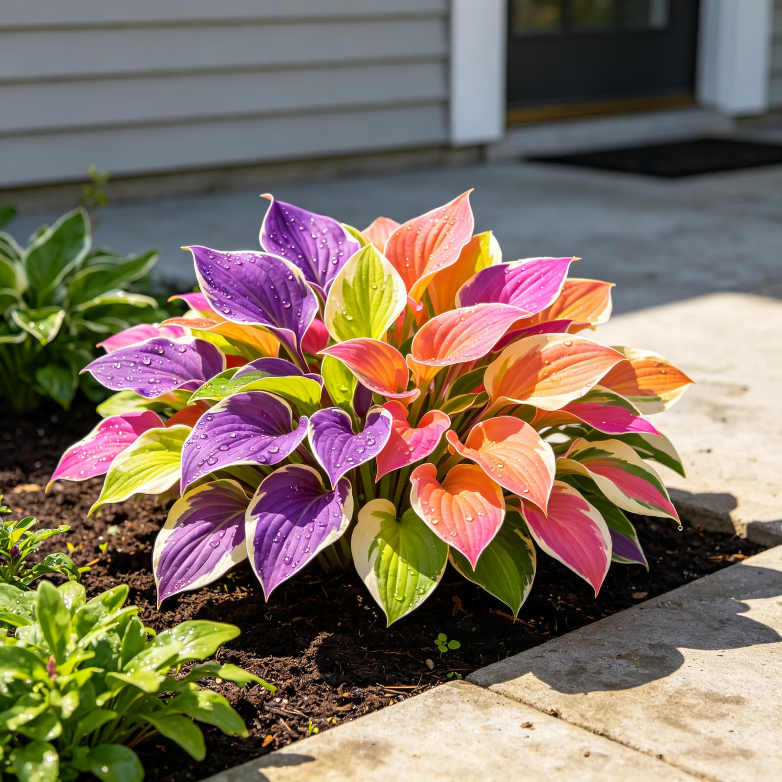Hosta Butterfly ‑ Varietà a Foglie Variegate per Giardino-15bulbi-h