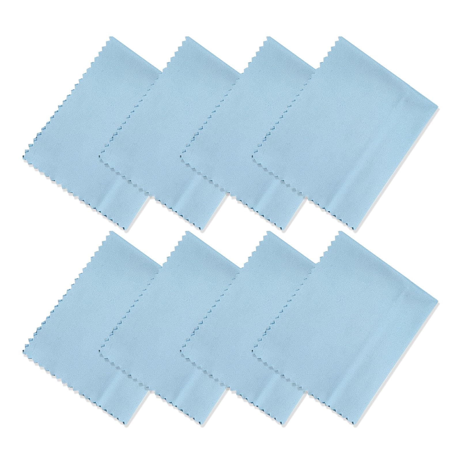 8 panni panno occhiali,microfibra panno pulizia occhiali,schermo panno per occhiali da vista,Molto morbido 14.5x17cm,Per la pulizia di obiettivi, tablet e telefoni cellulari（blue）