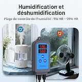 Inkbird Prise Hygrostat, Contrôleur d'humidité pour Reptile Fumage - 3