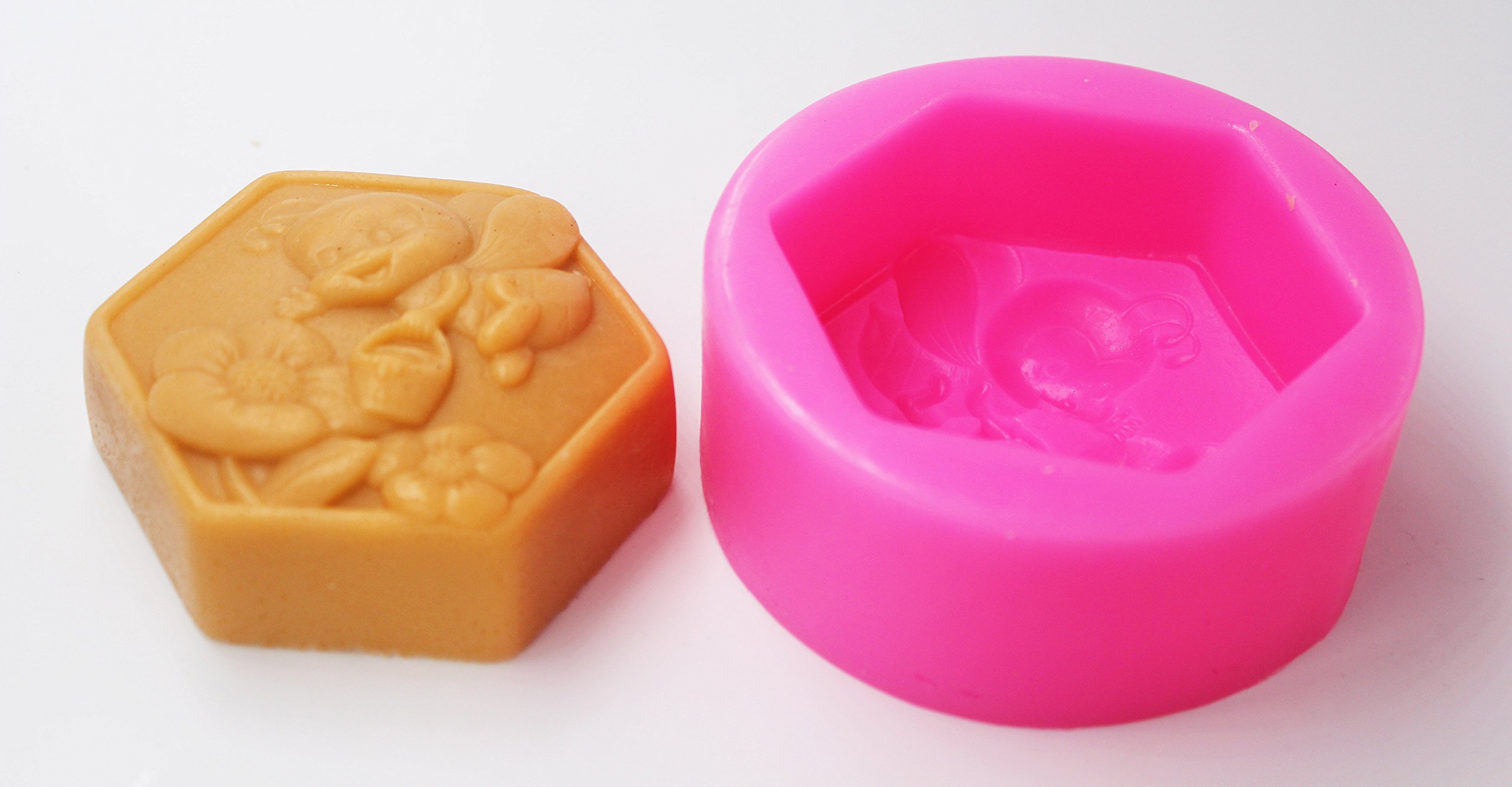 LC Bee Fleur N001 Moule Craft Moule à Savon En Silicone Motif Craft