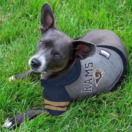 Vista 3 de NFL sudadera con capucha tee para perros y gatos. Fútbol perro sudadera con capucha playera disponible en todos los equipos de 32 NFL. cuttest