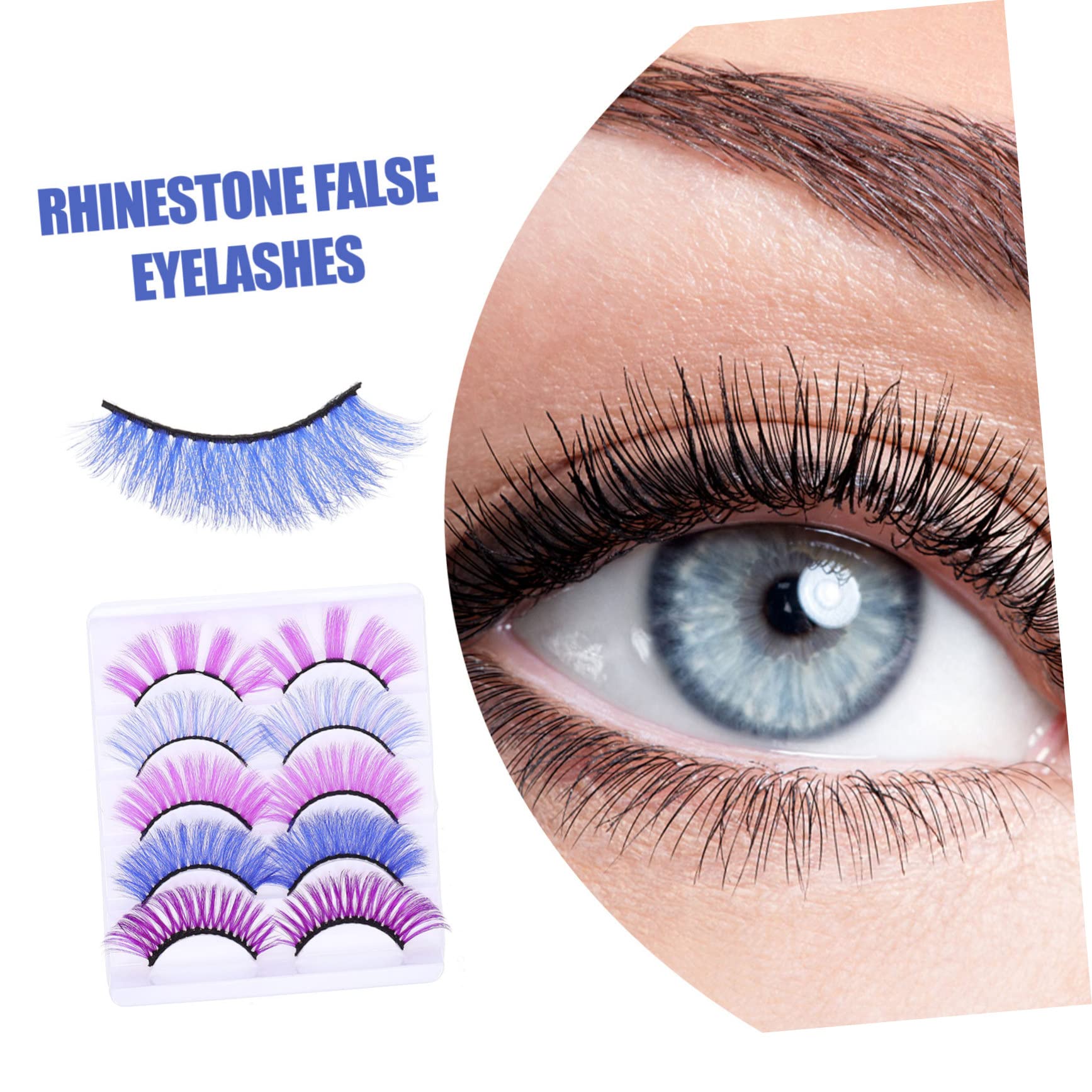 FRCOLOR 25pares Pestañas Postizas Coloridas Extensiones De Pestañas Suaves Para Maquillaje Profesional y Eventos Especiales