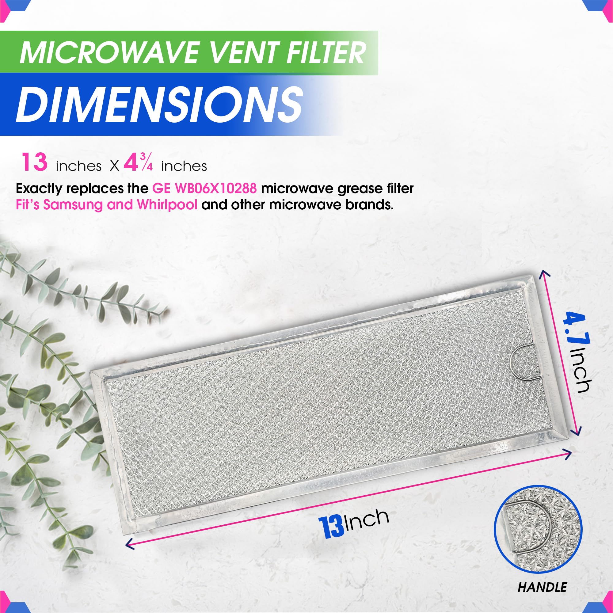 Amazon.com: Microwave Grease Filter Replacement for GE WB06X10288  