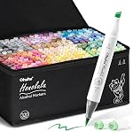 Ohuhu 320 Colors Alcohol Markers Brush Tip- Brush& Fine Double Tipped Alcohol-based Art Sketch Marker Set for Artist Adults Coloring Illustration - Honolulu B of Ohuhu Markers