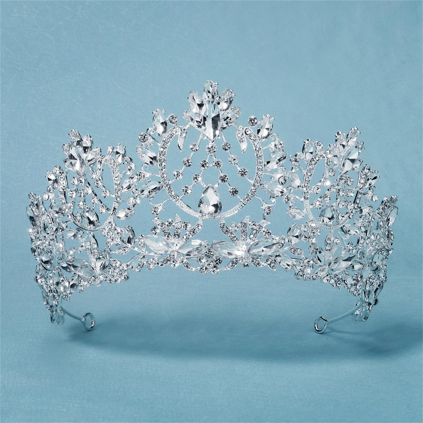 Corona di Cristallo Corona da sposa Matrimonio Prom Party Diamond Tiara Compleanno per la festa