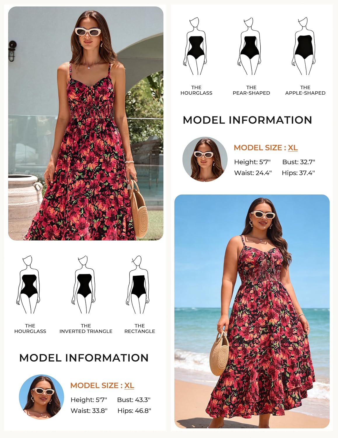 GRACE KARIN Womens Maxi Floral Sundresses Summer Beach Boho Dress Spaghetti Strap Dresses Casual Fashion Clothes with Pockets - Image 3
