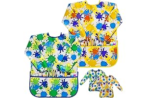 Premium Waterproof Art Smocks for Kids Long Sleeve