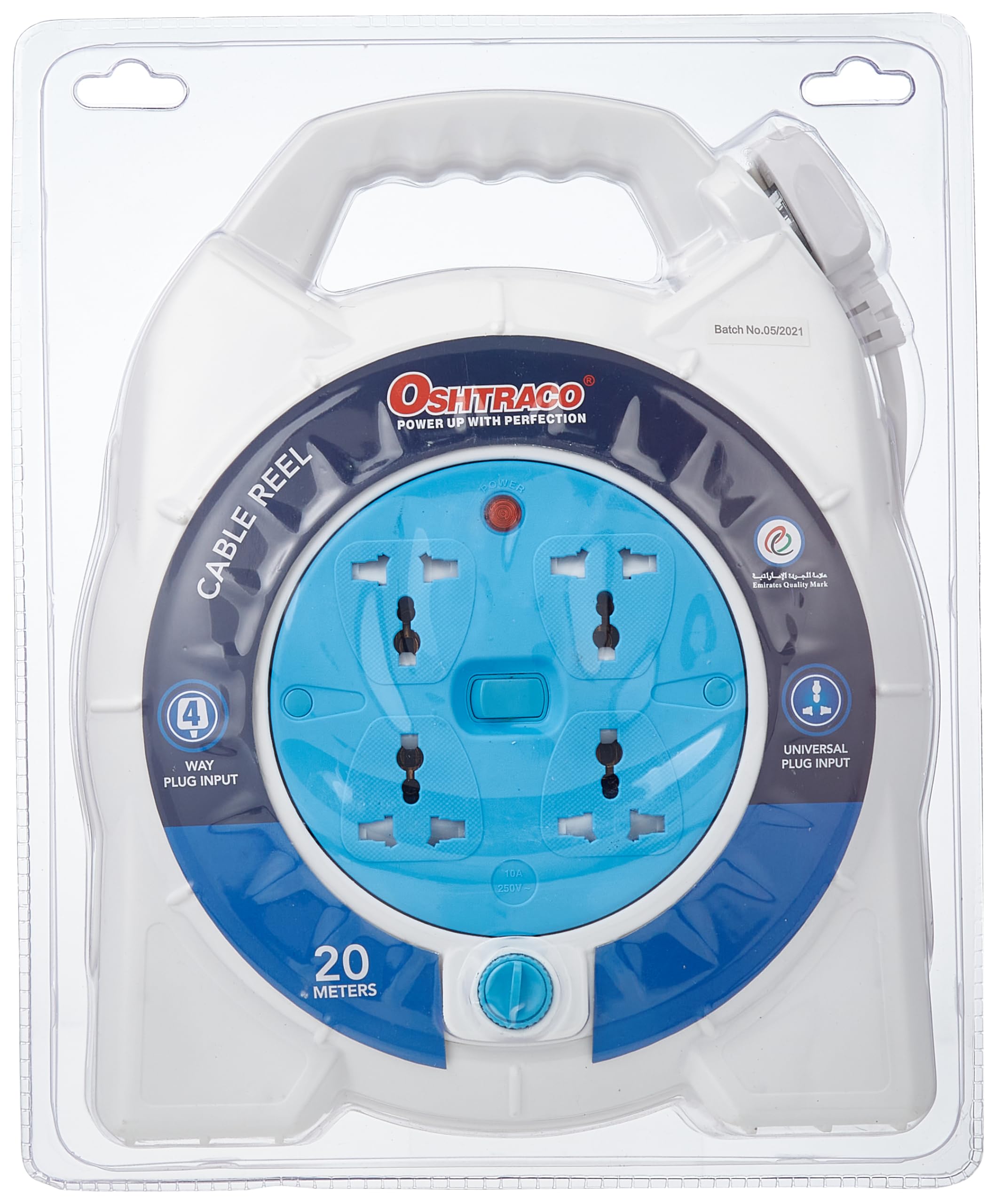 Oshtraco 4 Way Universal Cable Reel, 20 Meter Length