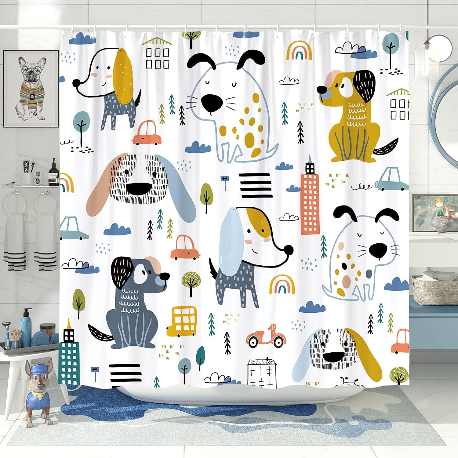 Witzest Funny Kids Shower Curtains for Bathroom Cartoon