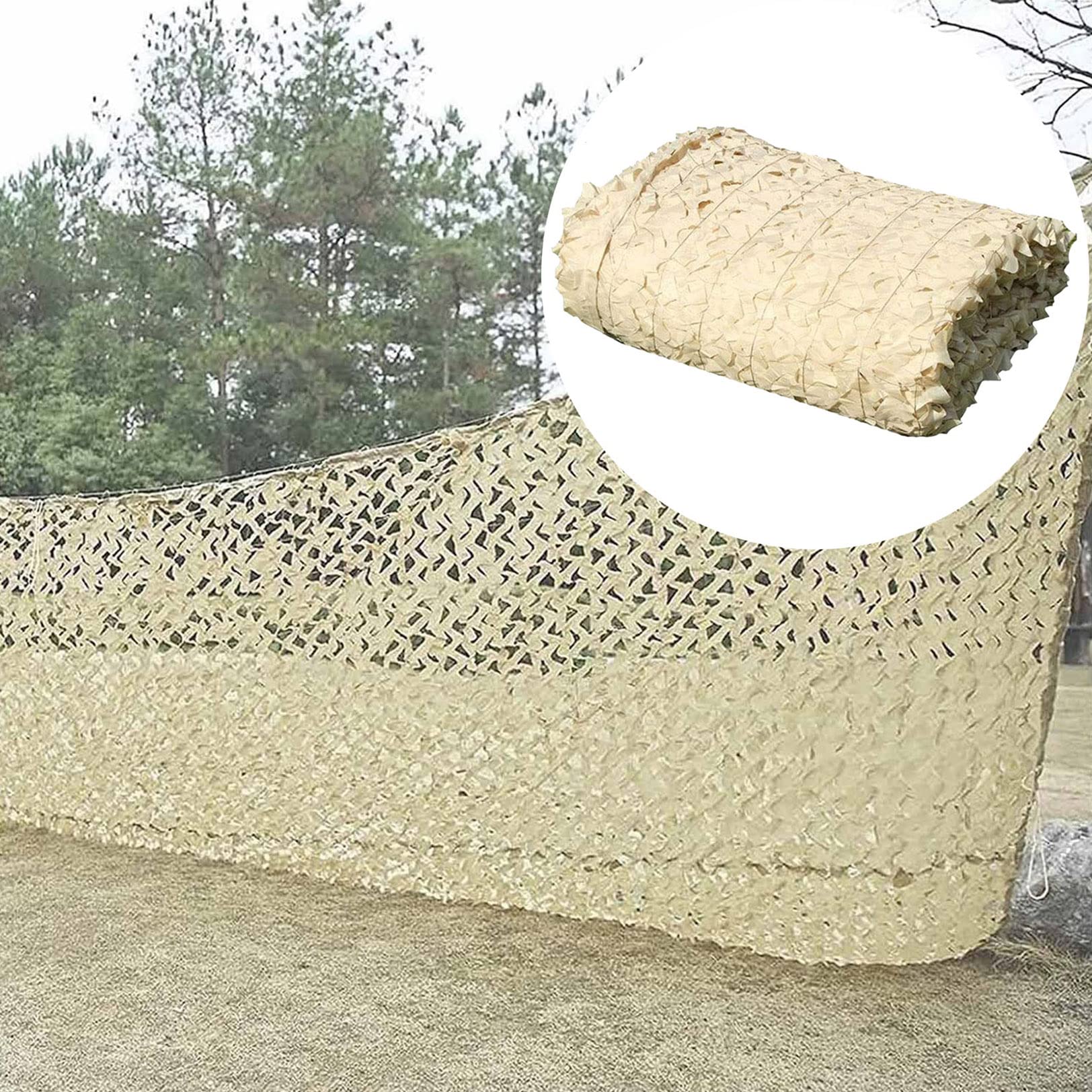 Oudini 2*4M/6.6*13Ft Camouflanetting, Anti-Aircraft Photography Camouflanet Woodenland Military Camo Net For Camping Hide/2 * 4M/6.6 * 13Ft