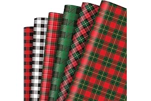 Buffalo Plaid Gift Wrap Paper Bulk: Festive Charm for Your Gifts