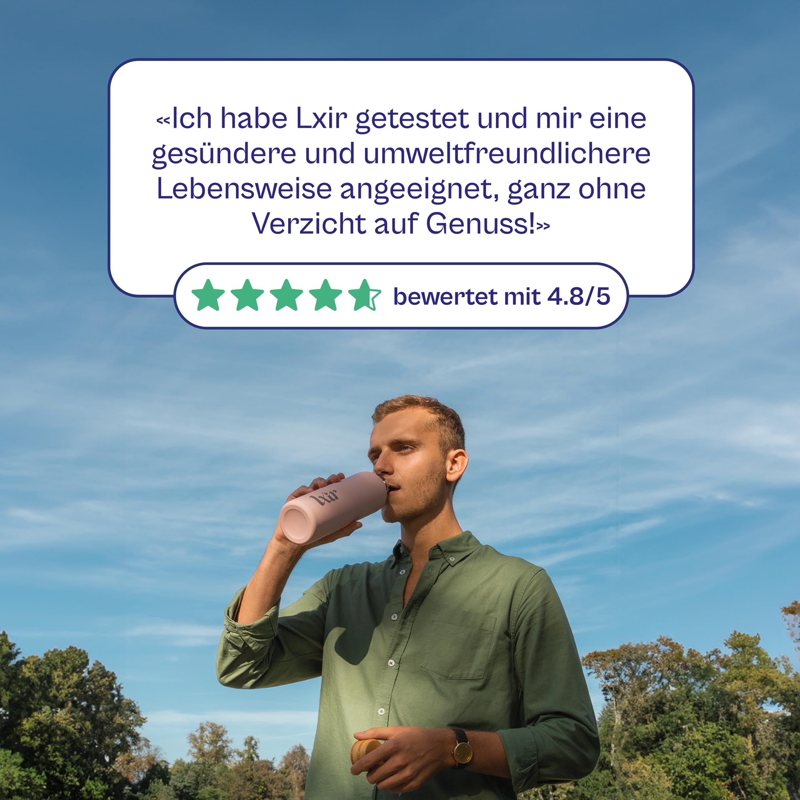 LXIR DRINK Multivitamin-Brausetabletten – Zuckerfrei, 5 Geschmacksrichtungen, mit Vitamin C & B-Komplex – Für tägliche Hydration, Energie & Haut-Schönheit – 60 Tabletten + Trinkflasche