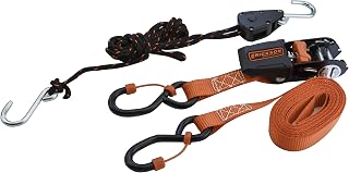 Erickson 31406 Light Duty Combo (Pack Contains Two (2) 1/8" x6' Tite Ropes and Two (2) 3/4" x 10' Mini Ratchet Strap with Cap Locks), 4 Pack