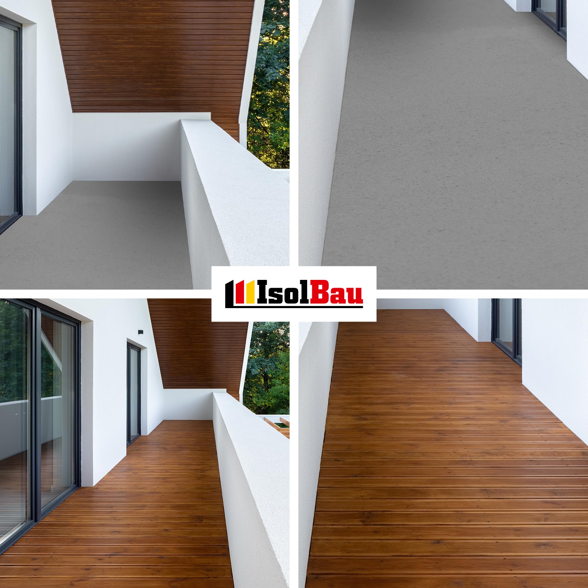 Isolbau Balkonabdichtung 2K - 20 kg Flexibel Dichtschlämme zur Abdichtung von Balkon, Terrasse, Bad, Keller, Dusche