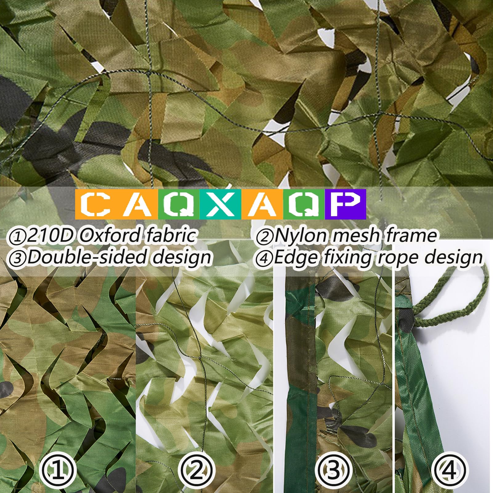 Rete Mimetica Militare per Esterni - Protezione Solare, Rinforzata Camouflage Net Caccia Decorazione Forestale e Campeggio, Leggera e Dimensioni Personalizzabili