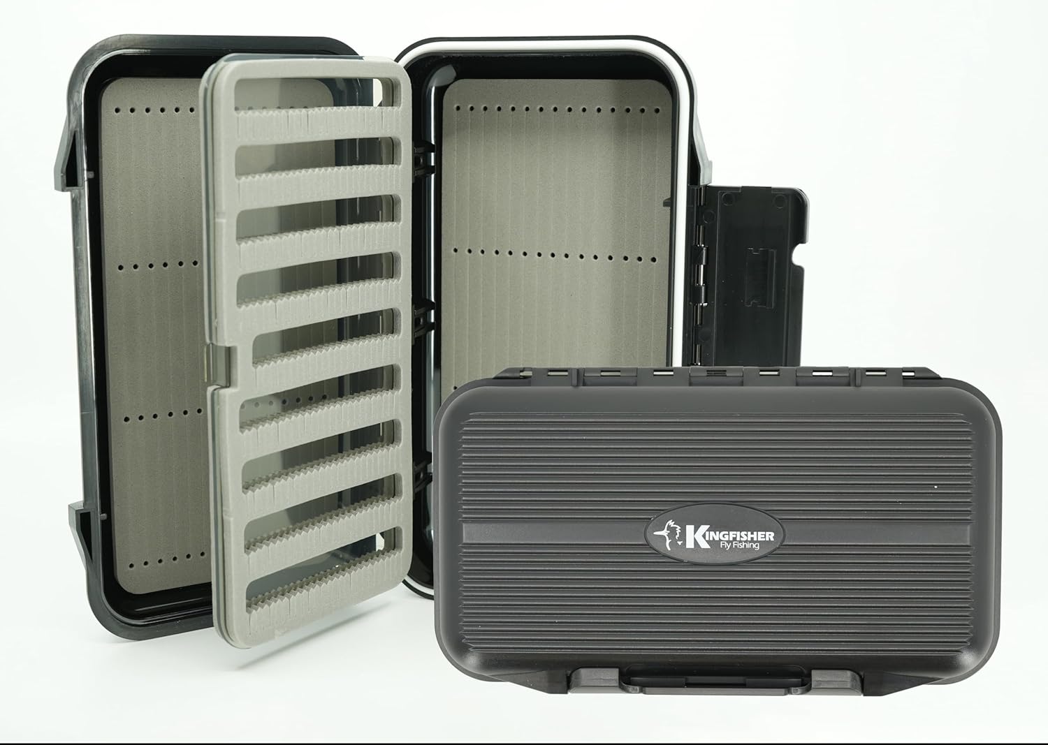 Kingfisher Waterproof Dry Fly Fishing Box with Leaf