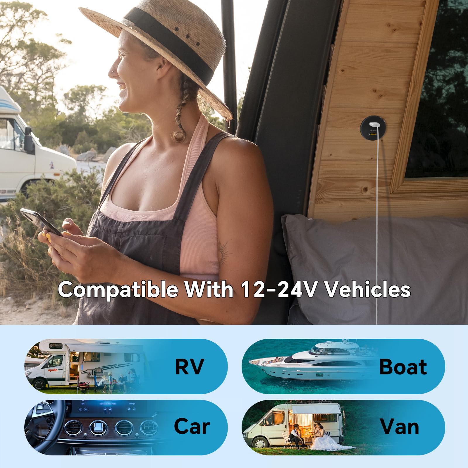 acegoo Toma USB 12V 100W PD3.0 y 18W QC3.0, Camper Aluminio Impermeable Enchufe, Computadoras Portátiles Cargador de Coche, Carga Rápida para Autocaravana Barco Marino (2 Piezas) | Carga rápida, para caravana, barco, autobús, coche, camión