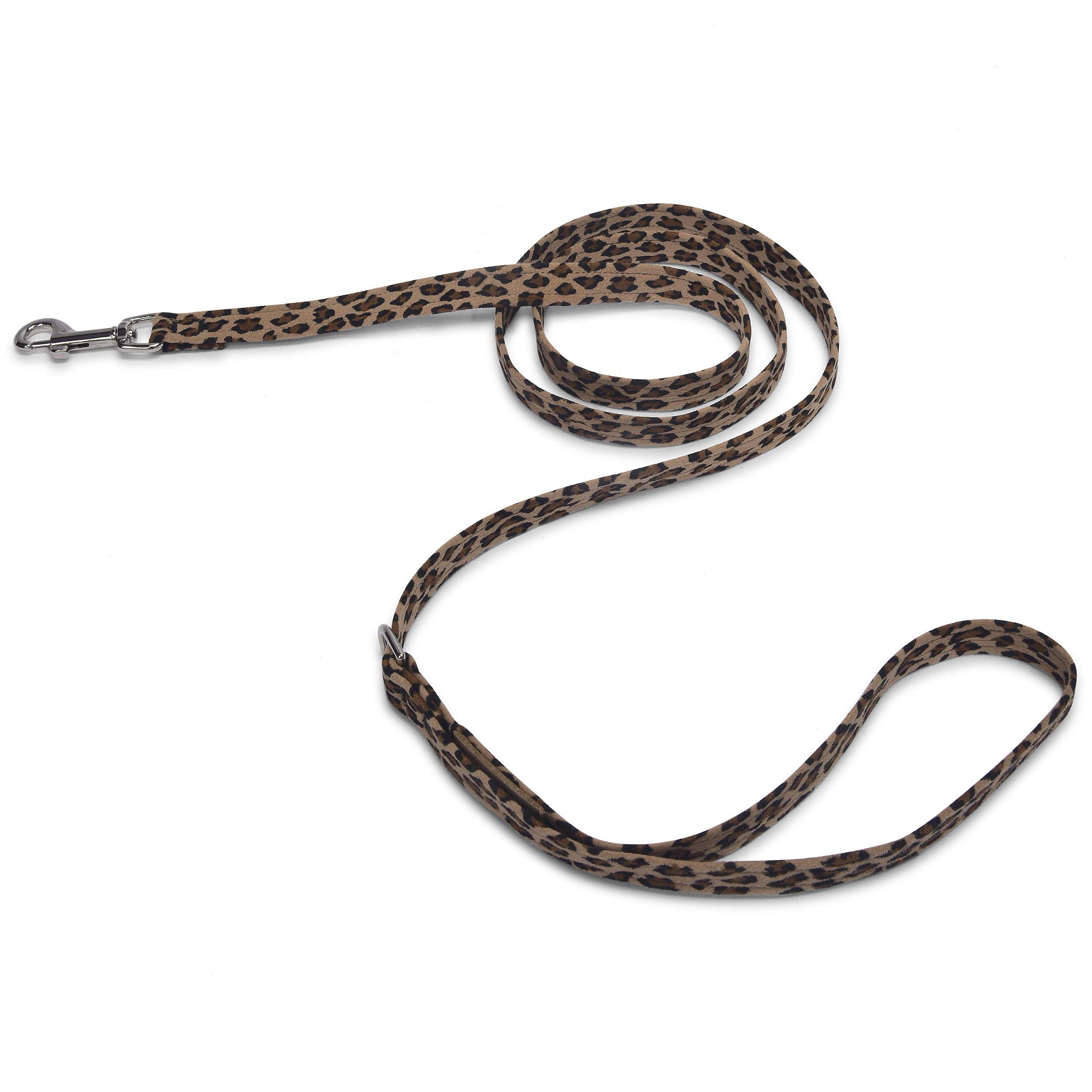 Susan Lanci Designs Premium Ultrasuede Pet Leash, Cheetah, 4 FT