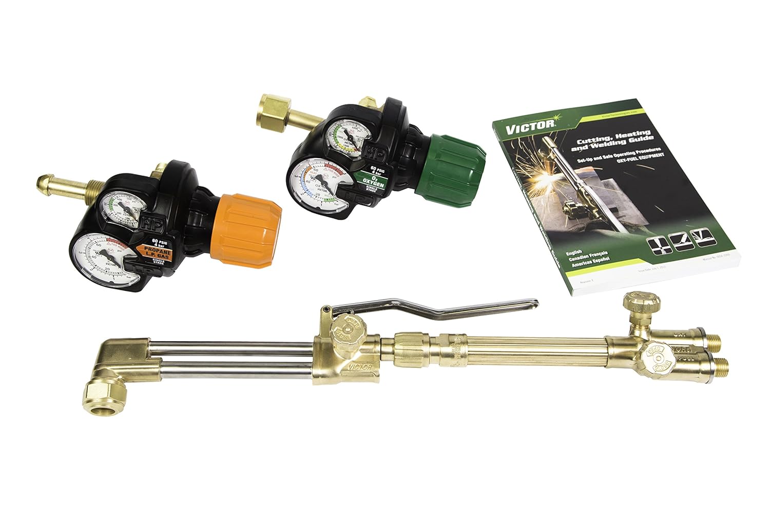 Victor Journeyman Select AF Edge 2.0 540/510LP, 90 Plus Outfit, Green Metal Welding Kit