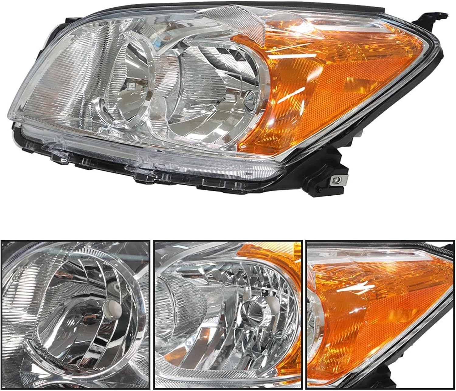 Front Headlights Assembly Replacement for 2009 2010 2011 2012 Toyota Rav4 Projector Headlamps Headlight Assembly pair Driver and Passenger Side