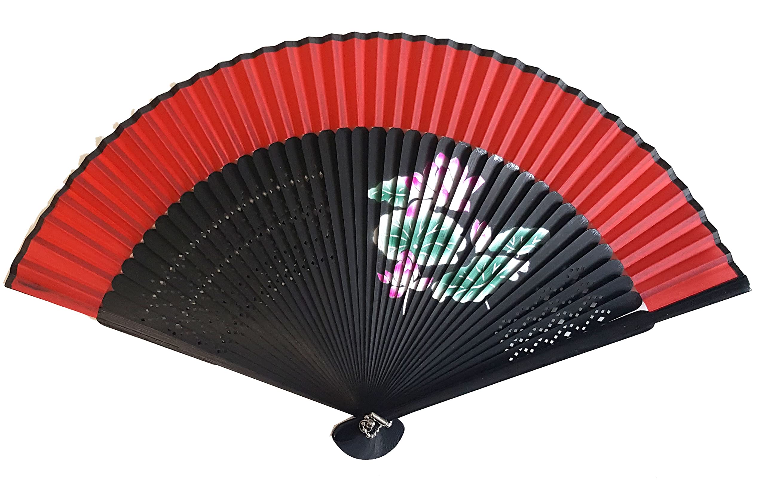 GFM® Bamboo and Silk Handheld Folding Chinese Hand Fan Fans for Summer Weddings Festival Hot Flash (FLSLK-E) (FS-06)