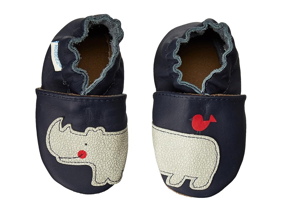 

Robeez Friends Wrap Wround Soft Soles (Infant/Toddler) (Navy) Boys Shoes