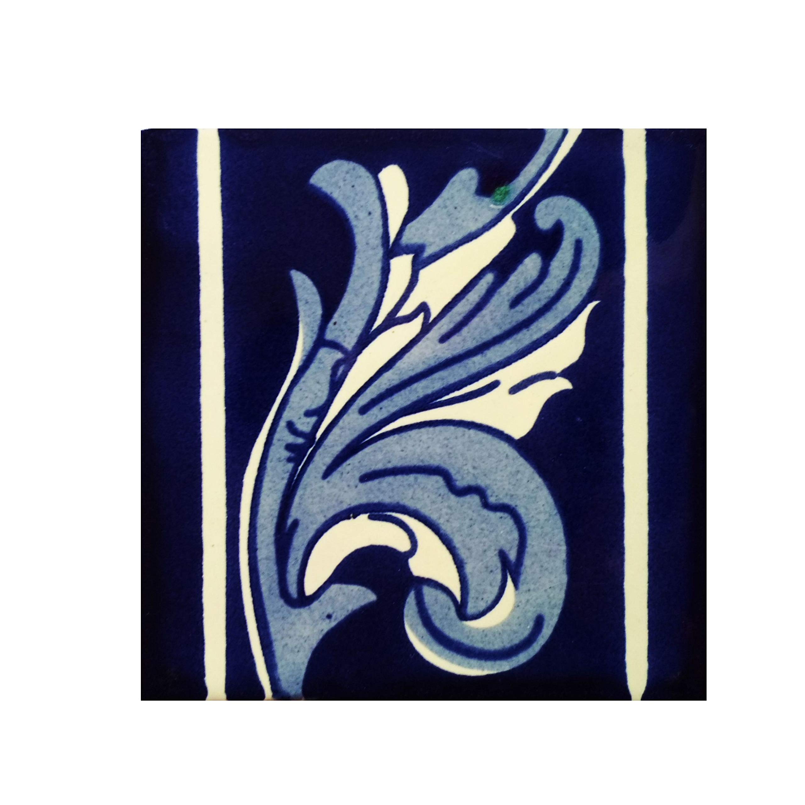 Cerames azulejos de mosaico Talavera Mariposa - 30 azulejos decorativos de cerámica mexicana para baño, ducha, escaleras, pared posterior de la cocina | azulejos de mexicanos 10,5x10,5 cm