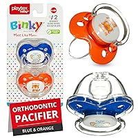 Vista 10 de Playtex Baby Binky - Chupete de ortodoncia con escudo Air Comfort, silicona de grado médico, rosa y morado, 2