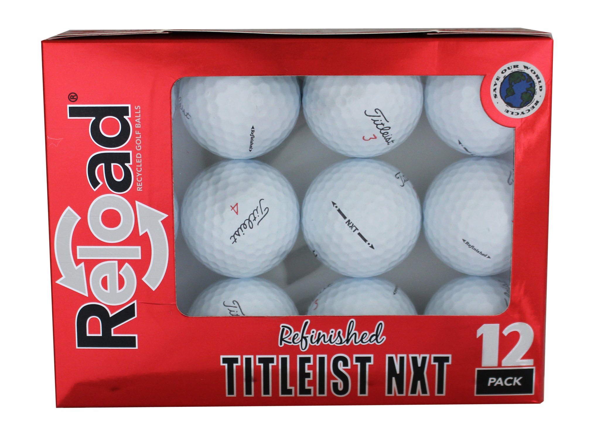 Titleist Reload geri dönüşüm Golf Balls NXT Aufgearbeitet Golf Balls (12 adet)