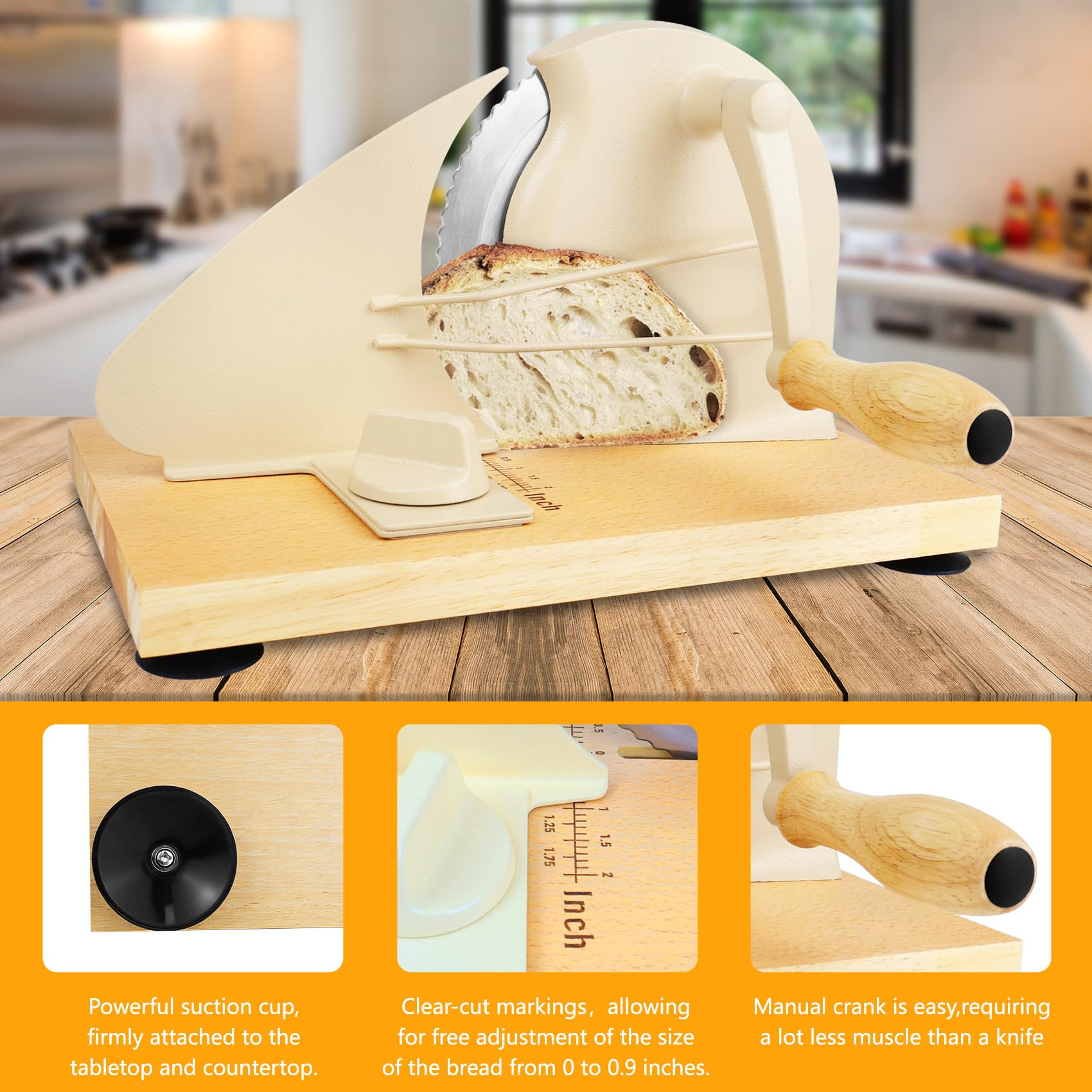 Manual Bread Slicer - Perfect Slices Every Time -5