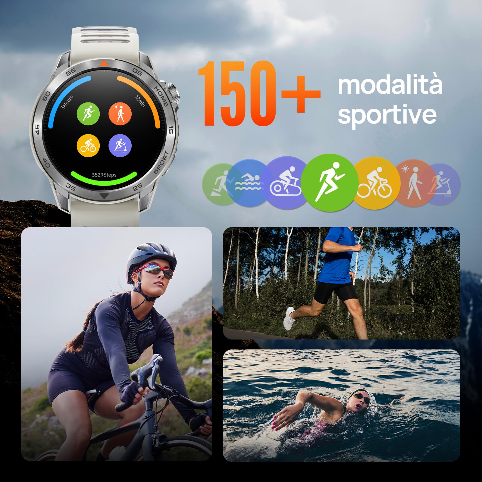 Mibro GS Pro2 GPS Smartwatch per Multisport con 1.43" AMOLED, TrackBack, Piano di allenamento,VO2max, 20 Giorni di Durata Batteria, 5 ATM Impermeabile orologio per Nuoto/Ciclismo/Corsa/Trek/Sci/Padel