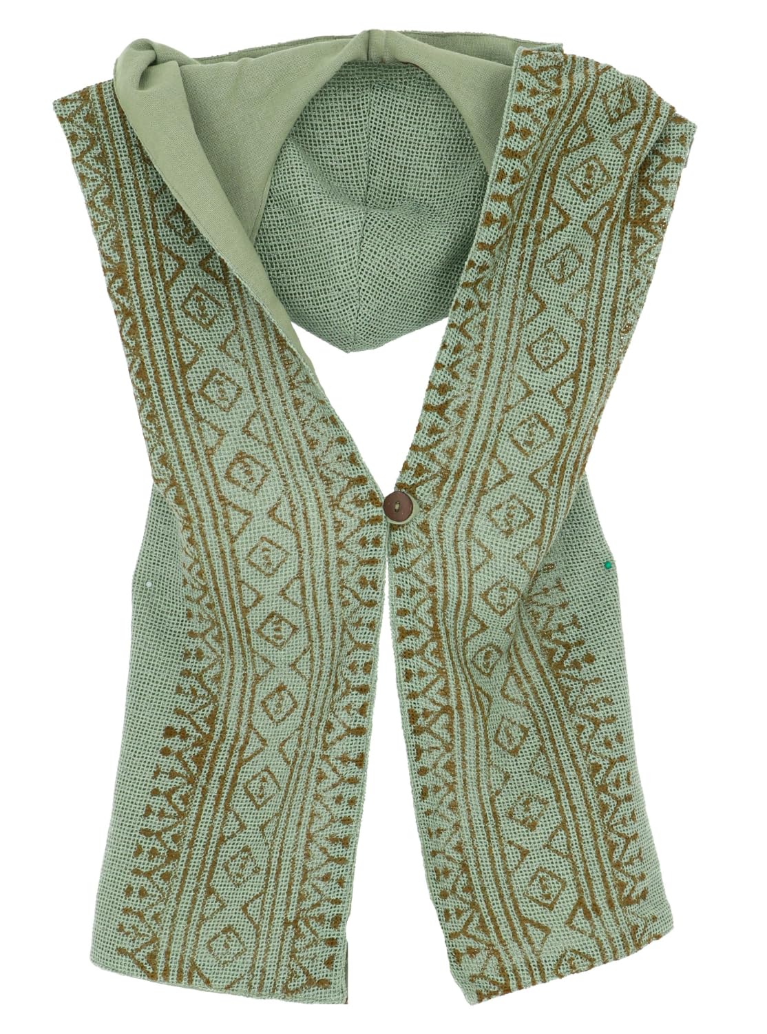 GURU SHOP Damska kamizelka boho z kapturem bez pleców, kamizelka festiwalowa