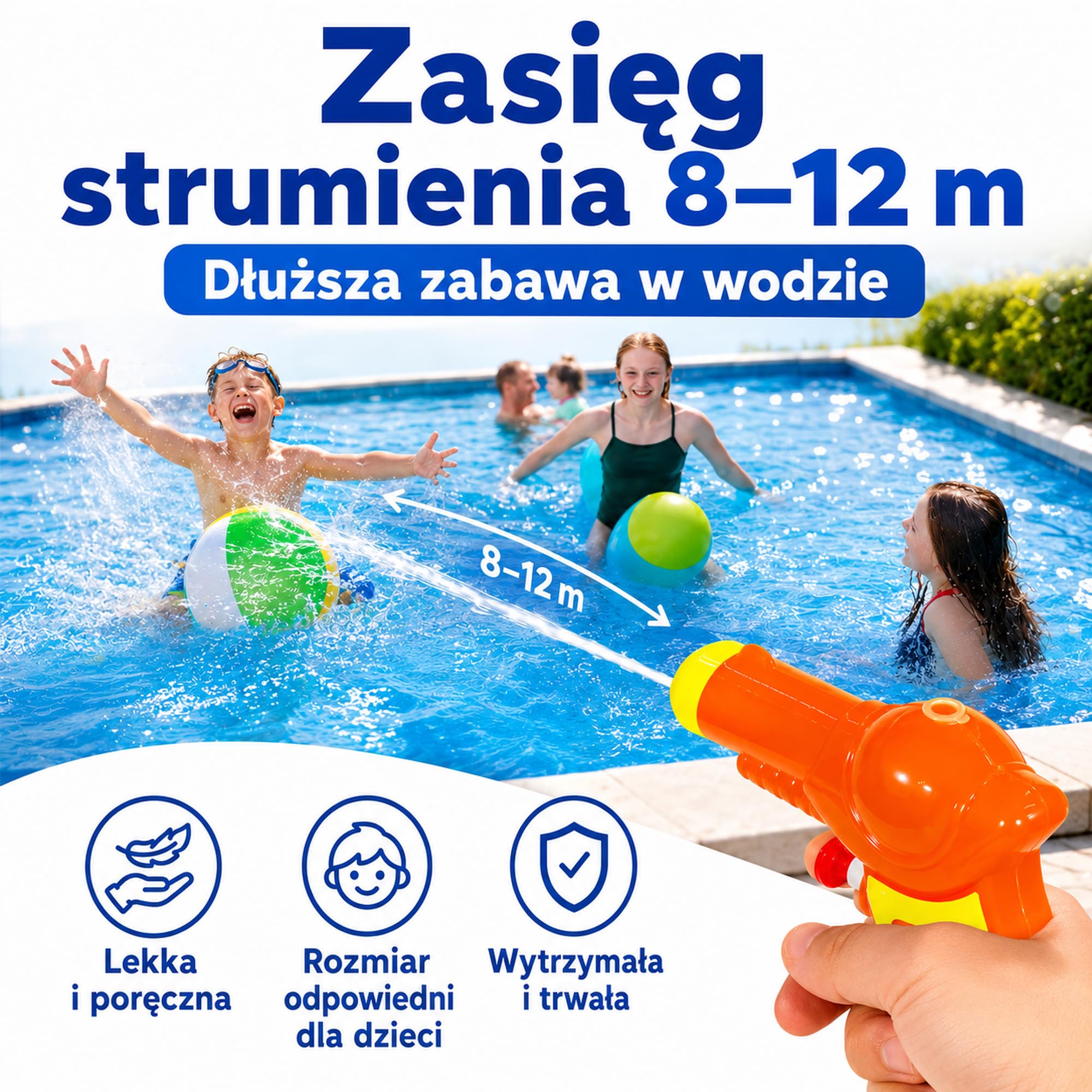 Pistolety na Wodę dla Dzieci 10 Sztuk, Mini Pistolety Wodne w 5 Wariantach Kolorów, Zabawka Wodna od 3 Lat na Basen, Plażę, Ogród, Urodziny, Wakacje i Letnią Zabawę