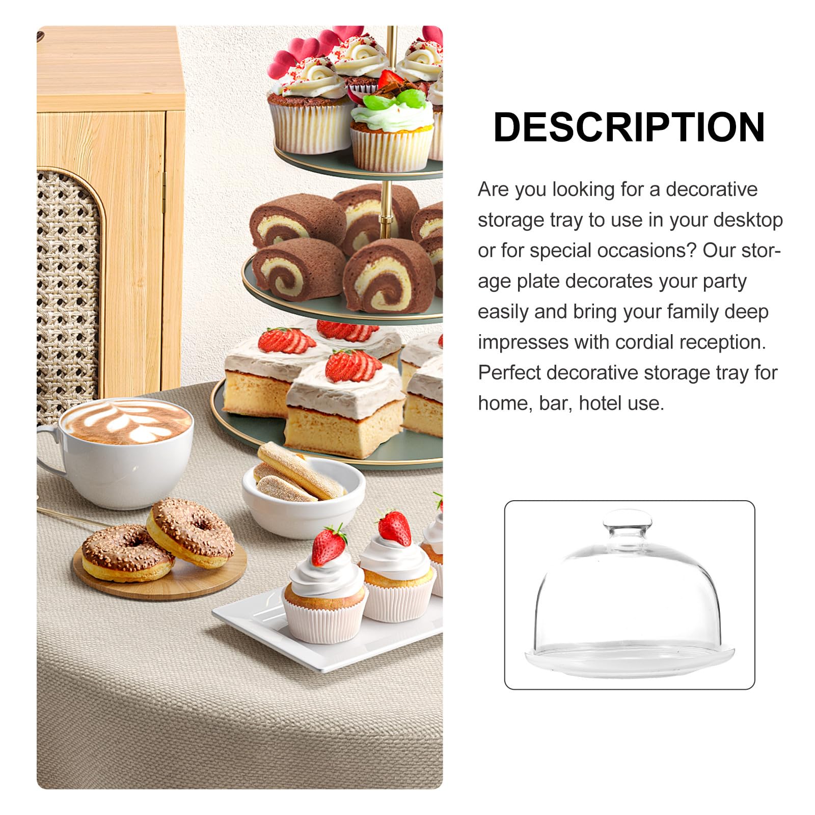 Keramik mit Einfachem Design Kuchenplatte mit Transparentem Glasdeckel und Verschleißfest Eleganter Weißer Servierteller Zufälliger Stil für Hochzeiten und Events